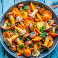 fried porcini mushrooms