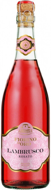 Отзывы  об игристом вине Abbazia, "Fiorino d'Oro" Lambrusco Rosato Frizzante, Emilia IGT