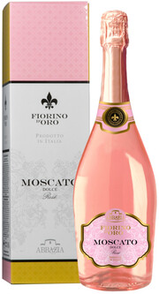 Игристое вино "Abbazia" Moscato Rose Fiorino d'Oro, gift box 750 мл