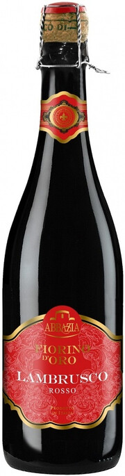 Игристое вино Abbazia, "Fiorino d'Oro" Lambrusco Rosso 750 мл