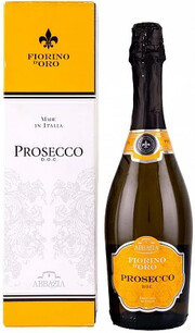 Игристое вино Abbazia, "Fiorino d'Oro" Prosecco Spumante DOC, gift box 2022 1000 мл