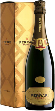 Игристое вино Ferrari, "Perle" Brut, Trento DOC, gift box 2013 750 мл