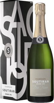 Шампанское Soutiran, Brut Nature Grand Cru, Champagne AOC, gift box 750 мл