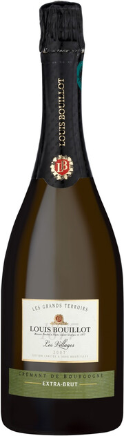 Игристое вино Louis Bouillot, "Les Grands Terroirs" Les Villages Extra Brut, Cremant de Bourgogne AOC