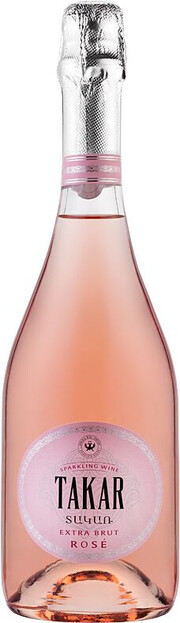 Игристое вино Armenia Wine, "Takar" Extra Brut Rose 2021 750 мл