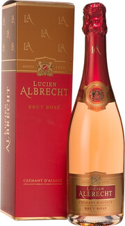 Игристое вино Lucien Albrecht, Brut Rose, Cremant d'Alsace AOC, gift box