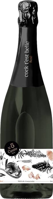 Игристое вино "Cock t'est belle" Cuvee №5 Rose Extra Brut