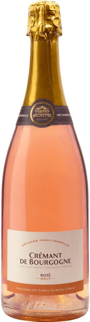 Игристое вино "Terres Secretes" Cremant de Bourgogne AOC Brut Rose