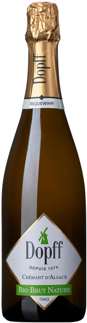 Игристое вино Dopff au Moulin, Cremant d'Alsace Brut Nature Bio AOC 750 мл