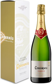 Игристое вино "Codorniu" Clasico Brut, gift box