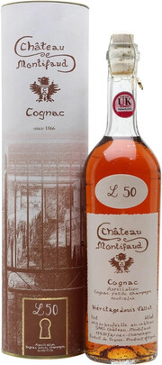 Коньяк Chateau de Montifaud, "Heritage Louis Vallet" 50 Years Old, Petite Champagne AOC, in tube