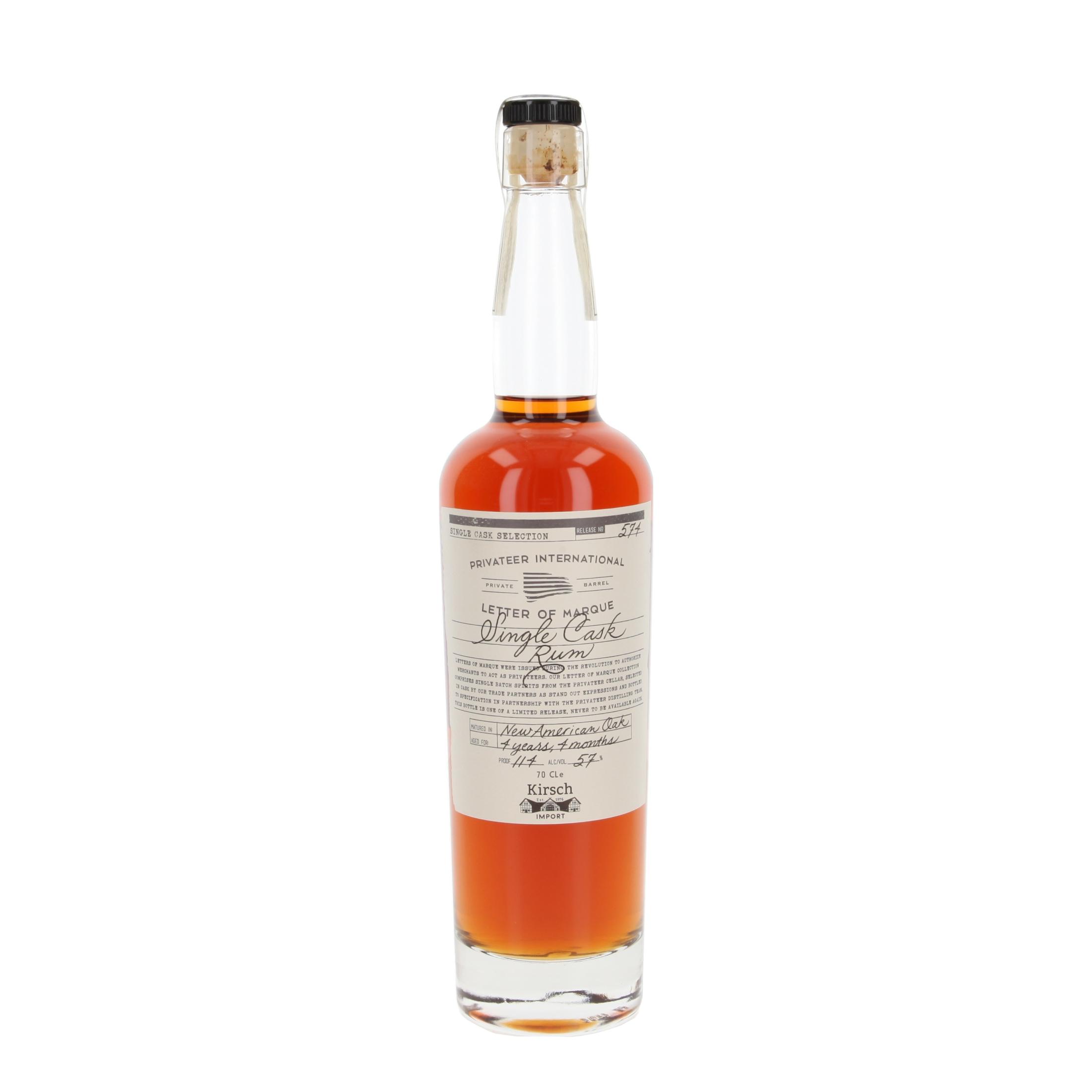 Rum Privateer Letter of Marque - Single Cask #P574  4 Years 700 ml