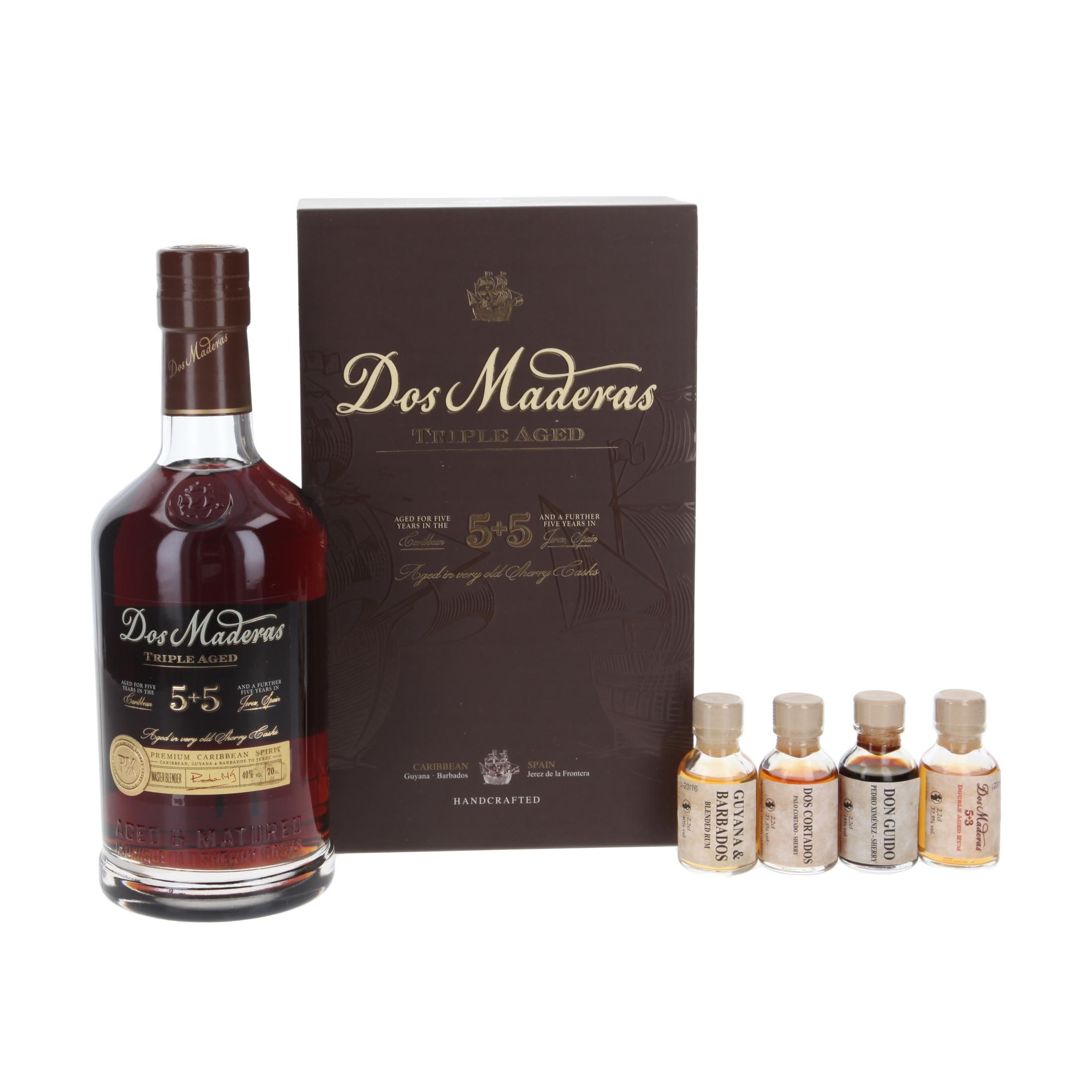 Rum Dos Maderas 5+5 Triple Aged Sherry Cask with 4 Minis 790 ml