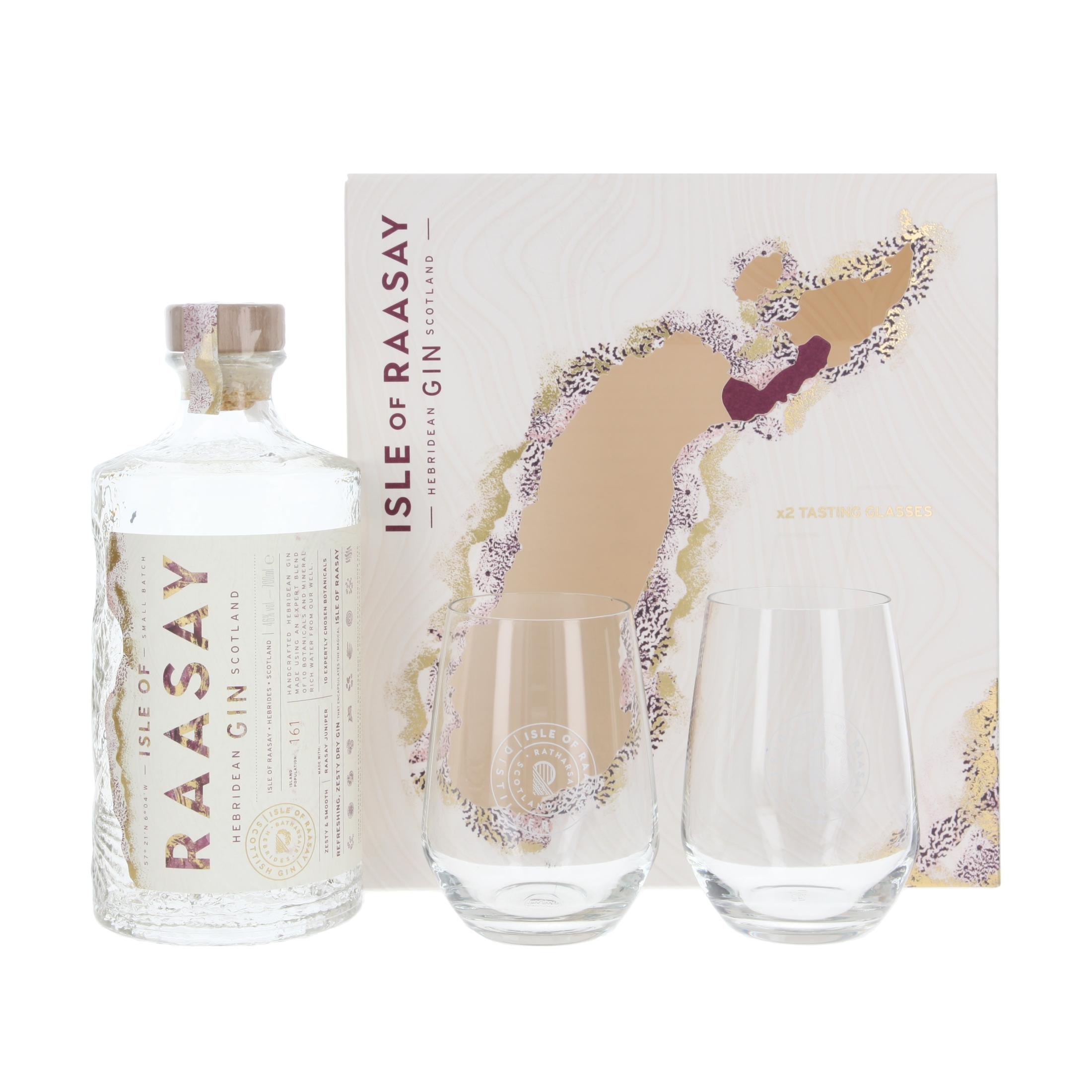 Gin Raasay Hebridean  with 2 glasses 700 ml