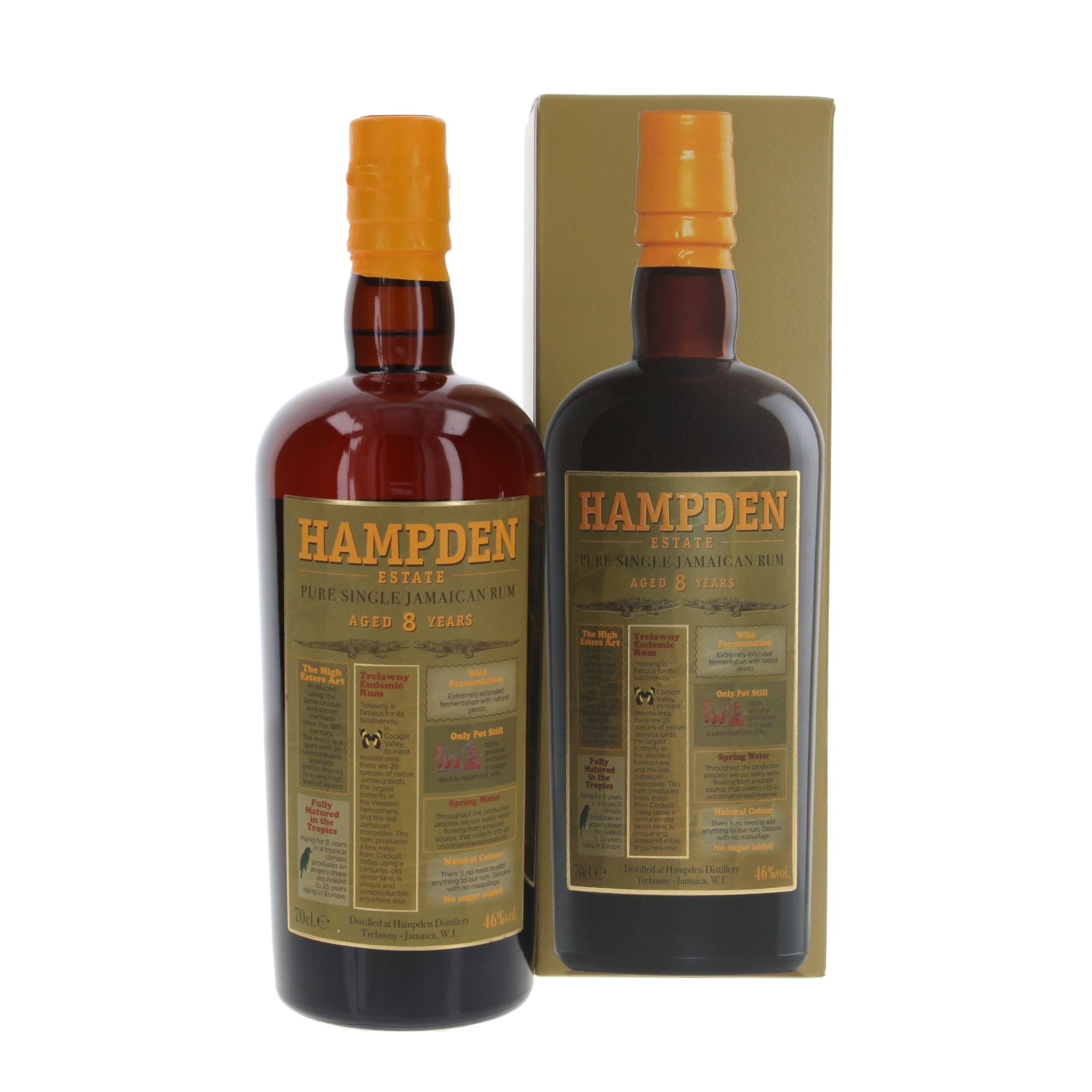 Rum Hampden Estate Pure Single Jamaican  8 Years 700 ml