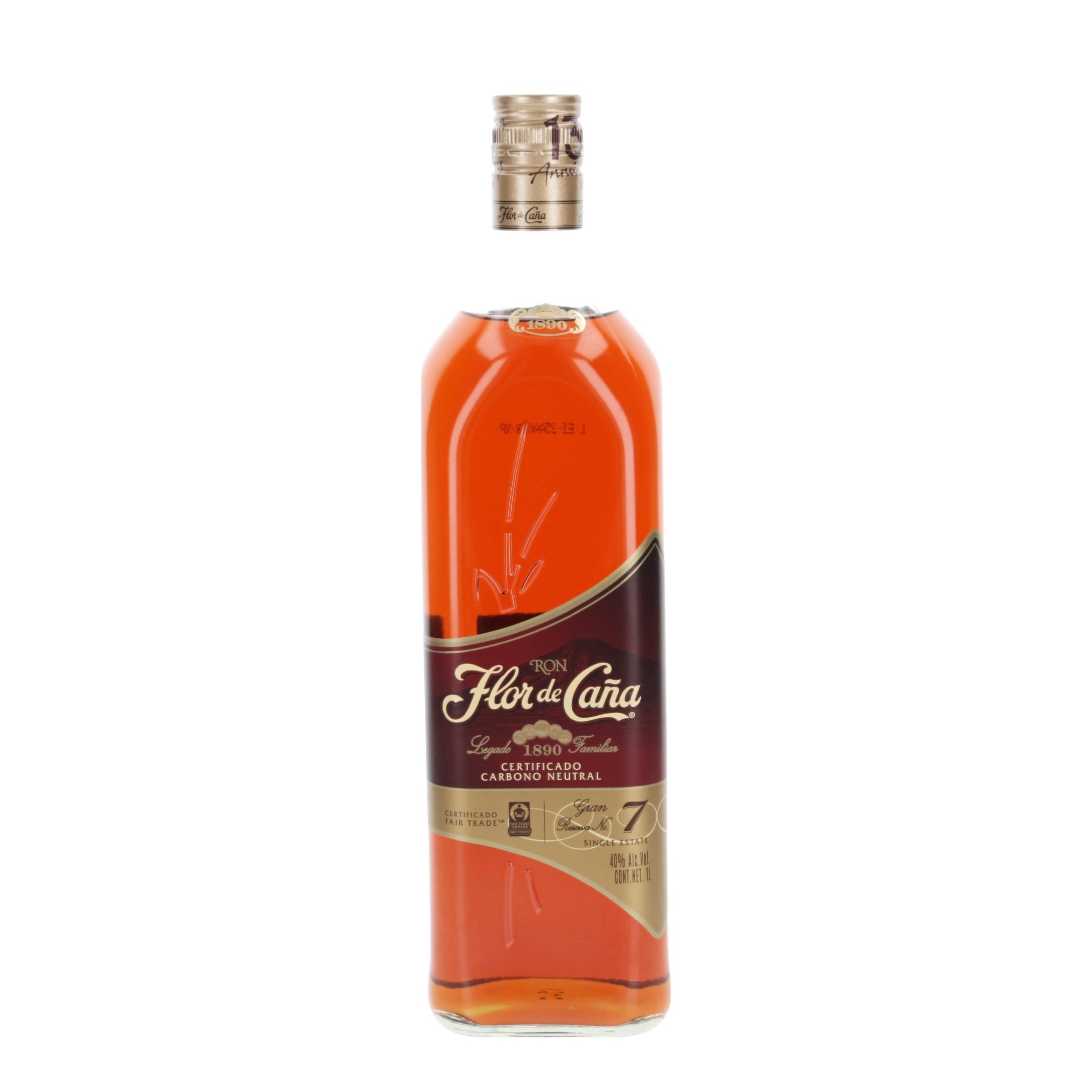 Rum Flor de Caña 7 Gran Reserva  - 1 litre! 1000 ml