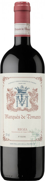 Вино "Marques de Tomares" Crianza, Rioja DOCa 2019 750 мл