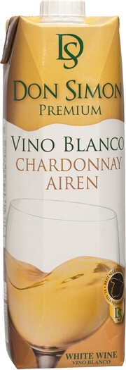 Вино "Don Simon" Premium Chardonnay-Airen, Tetra Pak, 1 л 2020 1000 мл