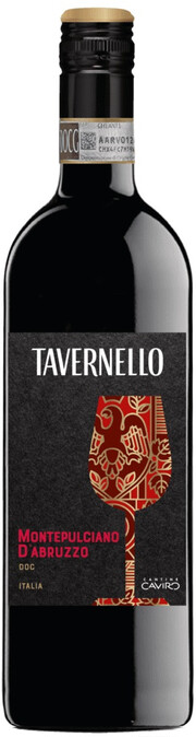 Вино "Tavernello" Montepulciano d'Abruzzo DOC 2021 750 мл