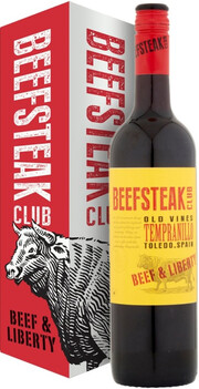 Вино "Beefsteak Club" Beef & Liberty, Tempranillo, gift box 2020 750 мл