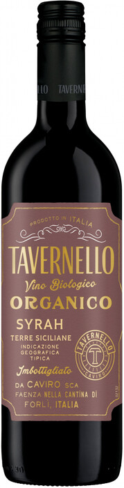 Вино "Tavernello" Organico Syrah, Terre Siciliane IGT