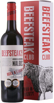 Вино "Beefsteak Club" Beef & Liberty, Malbec, gift box 2021 750 мл