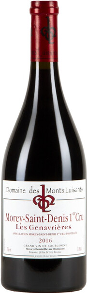 Вино Domaine des Monts Luisants, Morey-Saint-Denis 1er Cru "Les Genavrieres" AOC 2015 750 мл