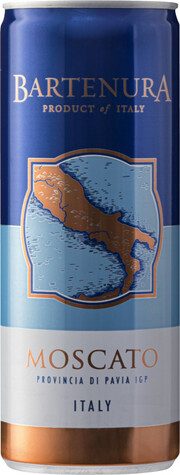 Вино Bartenura, Moscato, Provincia de Pavia IGT, in can 250 мл