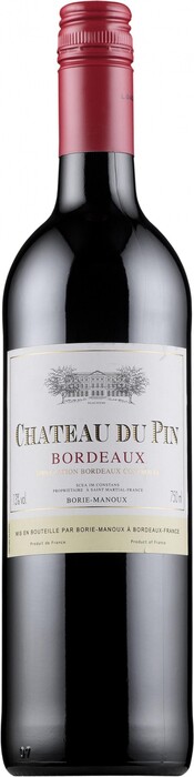 Вино "Chateau du Pin" Rouge, Bordeaux AOC 2019 750 мл