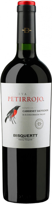 Вино Bisquertt, "Petirrojo" Reserva, Cabernet Sauvignon, Colchagua Valley DO