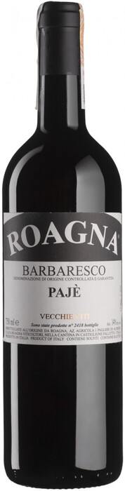 Вино Roagna, Barbaresco "Paje" Vecchie Viti DOCG