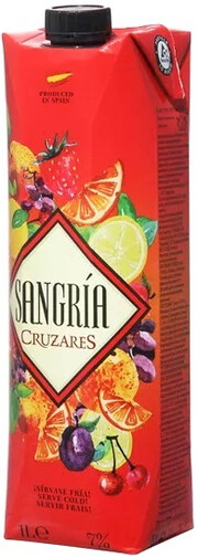 Винный напиток "Cruzares" Sangria, Tetra Prism 1000 мл