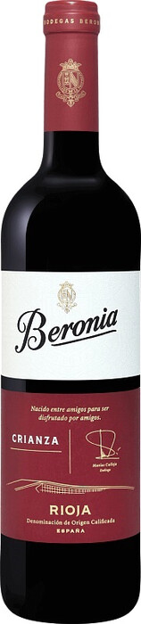 Вино "Beronia" Crianza, Rioja DOC 2019 750 мл