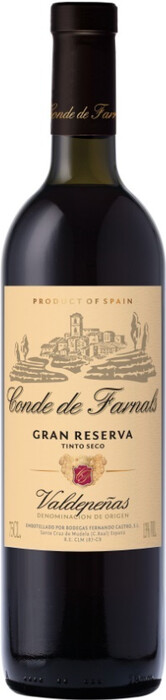 Вино "Conde de Farnals" Gran Reserva, Valdepenas DO 2014 750 мл