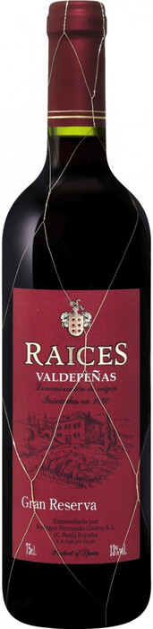 Вино "Raices" Gran Reserva, Valdepenas DO 2014 750 мл