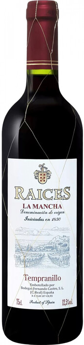 Вино "Raices" Tempranillo, La Mancha DO 2021 750 мл