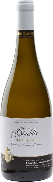 Вино Domaine Jean Dauvissat Pere & Fils, "Heritage", Chablis AOC 2020 750 мл