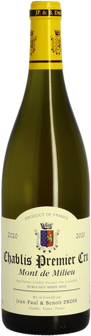 Вино Jean-Paul & Benoit Droin, Chablis 1-er Cru "Mont de Milieu" AOC