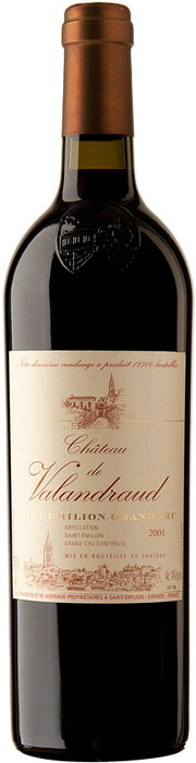 Вино Chateau Valandraud Saint-Emilion Grand Cru AOC 2001 2013 750 мл