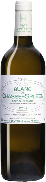 Вино "Blanc de Chasse-Spleen", Bordeaux AOC