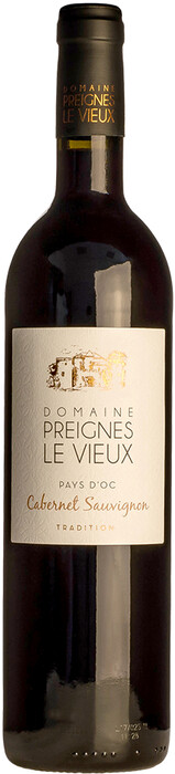 Вино Domaine Preignes le Vieux, Cabernet Sauvignon Tradition, Pays d'Oc IGP