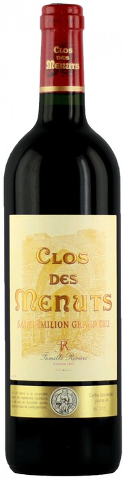 Вино "Clos des Menuts", Saint-Emilion Grand Cru AOC 2012 750 мл