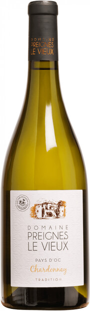 Вино Domaine Preignes le Vieux, Chardonnay Tradition, Pays d'Oc IGP