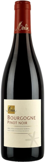 Вино Merlin, Bourgogne Pinot Noir AOP 2019 750 мл