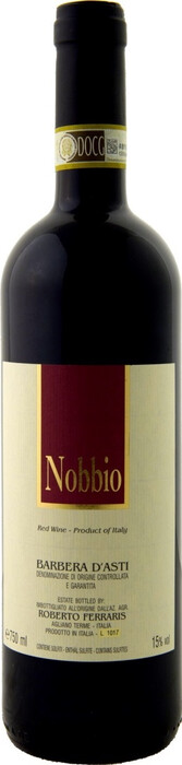 Вино Roberto Ferraris, "Nobbio", Barbera d'Asti DOCG