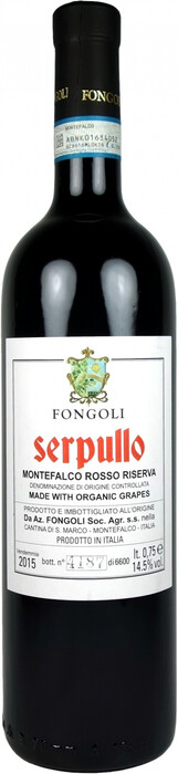 Вино Fongoli, "Serpullo" Montefalco Rosso Riserva DOC Naturale