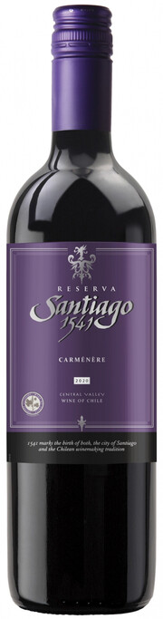 Вино Undurraga, "Santiago 1541" Carmenere Reserva 2020 750 мл