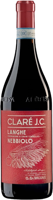 Вино G.D. Vajra, "Clare J.C.", Lange DOC Nebbiolo 2021 750 мл