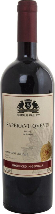 Вино "Duruji Valley" Saperavi Qvevri 2018 750 мл