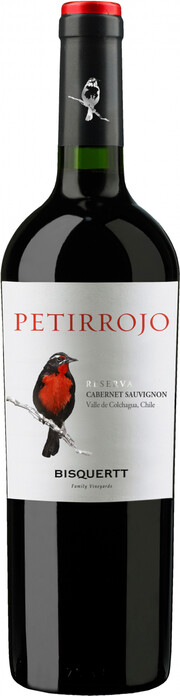 Вино Bisquertt, "Petirrojo" Reserva, Cabernet Sauvignon, Colchagua Valley DO